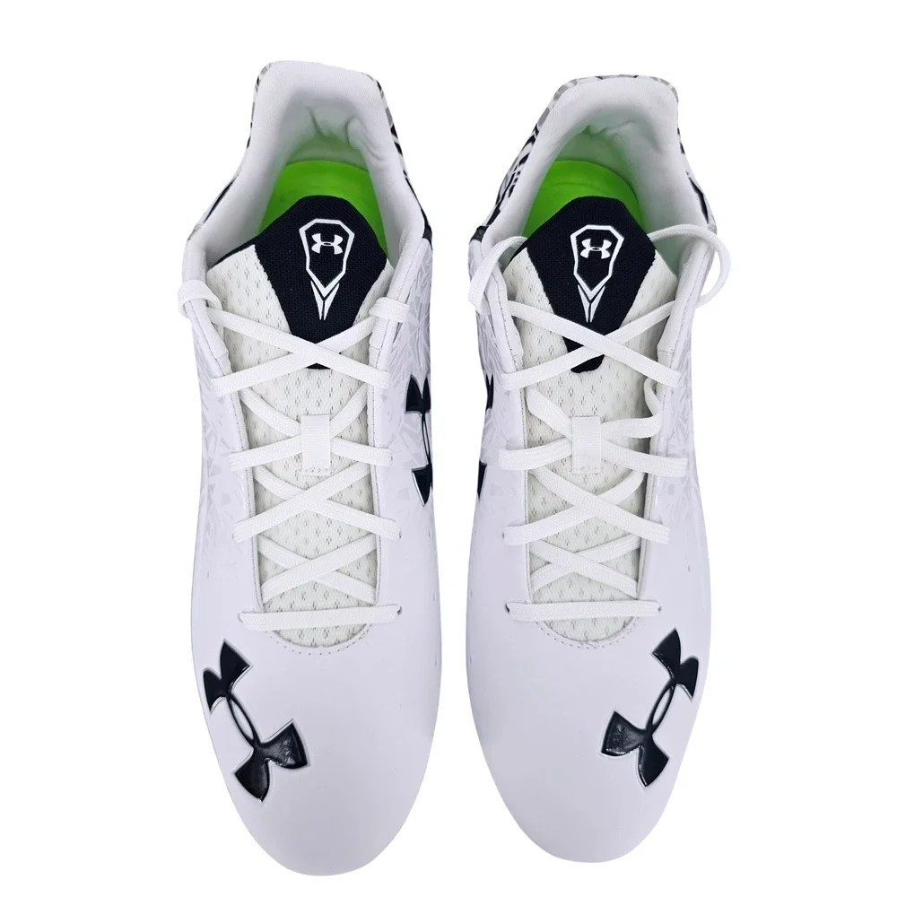 Under Armour‎ Banshee Low MC Cleats White Black 3023707-103 Mens Size 15